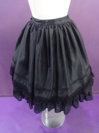 ALICE and the PIRATES スカート バッスル 黒 Shadow of Bat Corset Long Skirt by Alice and the Pirates
