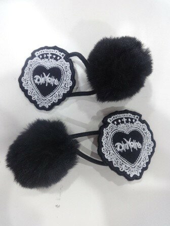 【中古】未使用品/DimMoire/ロゴワッペンヘアゴム[2個set]/ディムモアール/2607061412