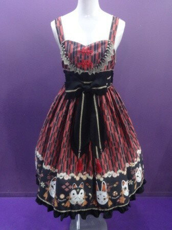 【中古】metamorphose temps de fille/よいやみのかみかくしハイウエストジャンパースカート/メタモルフォーゼタンドゥフィーユ/2512151754