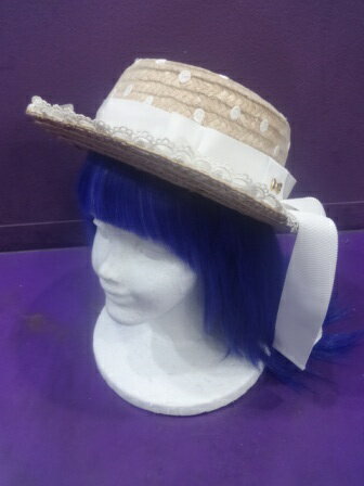 【中古】Angelic　Pretty/AiryドットチュールストローHat/アンジェリックプリティ/2601291356...