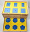 モンテッソーリ　幾何たんす　♪青、黄　36種 6段♪ Montessori Geometric Cabinet 知育玩具