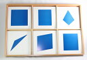 モンテッソーリ　幾何図形カード約114枚　♪幾何タンス用 トレイ付き♪　Montessori Cards for Geometric Cabinet 知育玩具