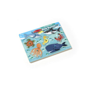 メリッサ&ダグ　海洋生物 ペグパズル 7ピース Melissa & Doug Sea Creatures Peg Puzzle 7 pieces