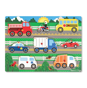 メリッサ&ダグ　乗り物 ペグパズル 8ピース Melissa & Doug Vehicles Peg Puzzle 8 pieces