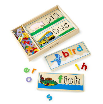 メリッサ&ダグ　英単語　見てスペルを　アルファベット　木製パズル　Melissa & Doug See & Spell Learning Toy