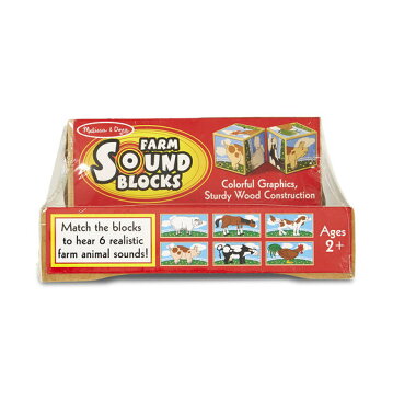 メリッサ&ダグ　木製 サウンド・ブロック 牧場動物　Melissa & Doug Farm Sound Blocks