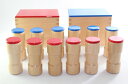 モンテッソーリ　雑音筒　♪青、赤♪　Montessori Sound Boxes 知育玩具