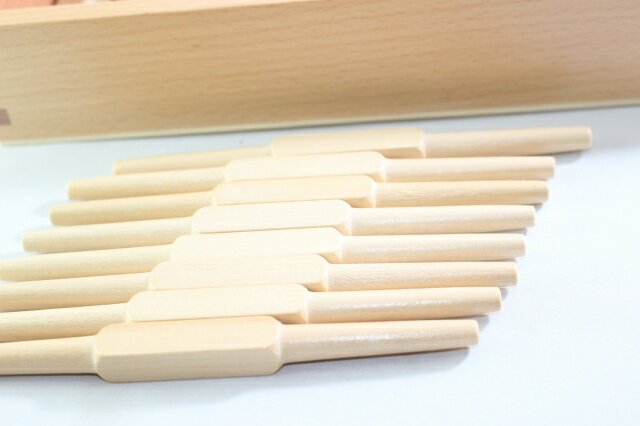 モンテッソーリ 大 プレミアム 45本の鍵形棒と箱 Montessori With Spindle Box Spindles Box With 45 Spindles 知育玩具 バイオリンjp