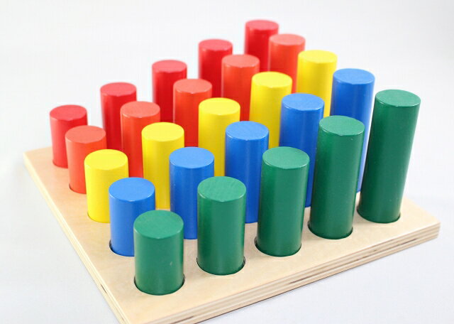 バイオリンJPのモンテッソーリ　円柱階段さし　Montessori Cylinder Solid Ladder 知育玩具｜アングル2