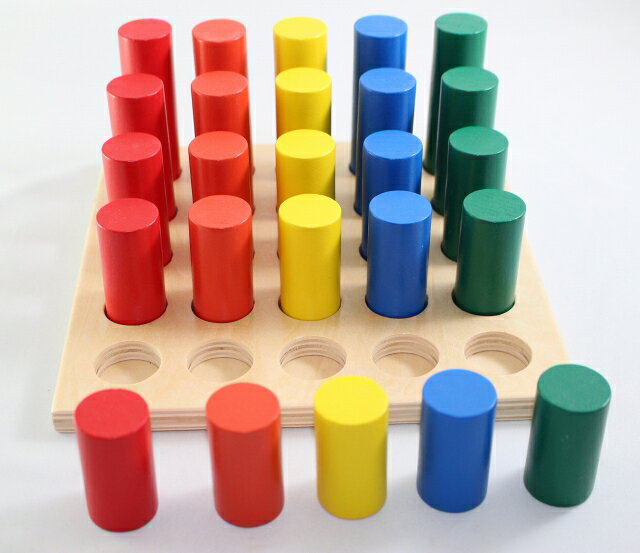 バイオリンJPのモンテッソーリ　円柱階段さし　Montessori Cylinder Solid Ladder 知育玩具｜アングル3
