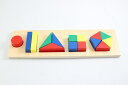 モンテッソーリ　幾何組み合わせパズル　Montessori Geometry Puzzle 知育玩具