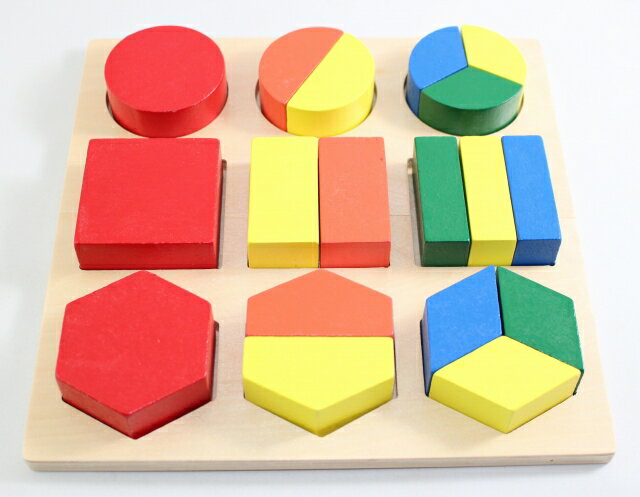 モンテッソーリ　幾何図形分割パズル　Montessori Geometry Puzzle 知育玩具