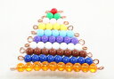 モンテッソーリ　色ビーズ　♪1から10♪ 　Montessori Colored Bead Stairs 1-10 　知育玩具