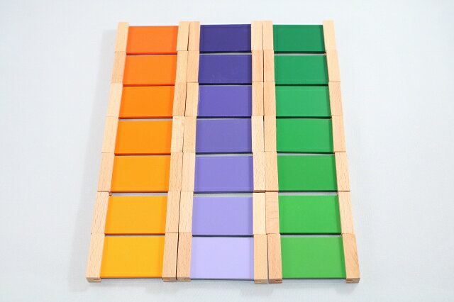 モンテッソーリ　色板　第1、2、3の箱セット　Montessori　 Color Tablets Box 1, 2, 3 知育玩具 3