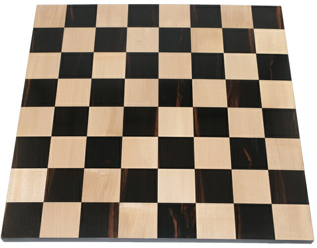 ハンドメイド高級　チェス・ボード(盤)　♪黒檀・柘植、スペシャル♪　　18インチ