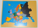 モンテッソーリ　ヨーロッパ地図パズル　Montessori Puzzle Map of Europe 知育玩具