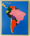 モンテッソーリ　南アメリカ地図パズル　Montessori Puzzle Map of South America 知育玩具