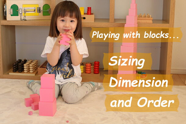 モンテッソーリ　ピンクタワー　♪小 エコノミー♪　Montessori Pink Tower　知育玩具