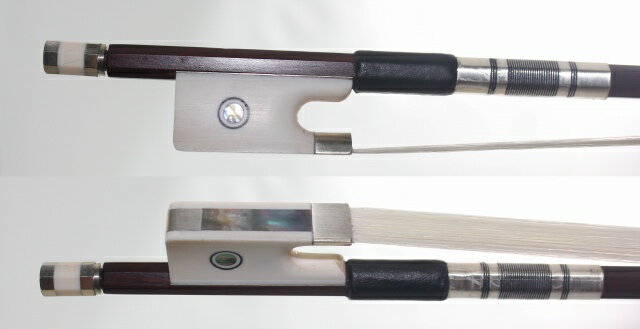 アイボリー(Ivory)フロッグ、 フェルナンブコ棹 （ペルナンブコ） ビオラ弓