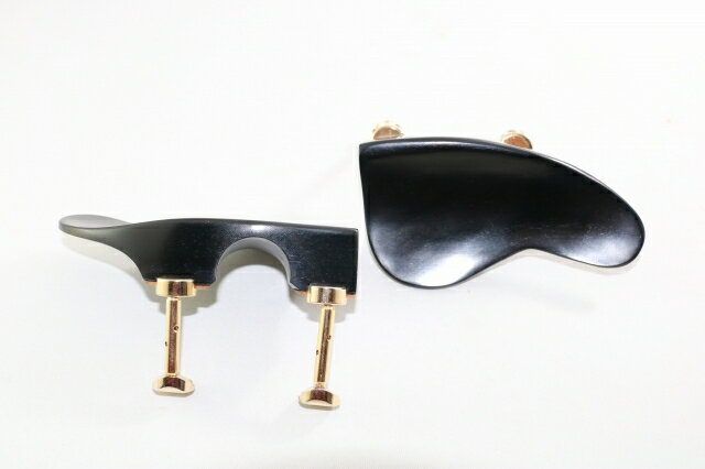 黒檀あご当て　ヴィオラ用　Ohrenform型　ヒル・ゴールド金具