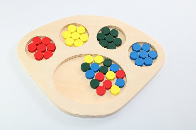 モンテッソーリ　ソーティング・トレイ　♪4仕切り♪　Montessori Sorting Tray with 4 Compartments 知育玩具