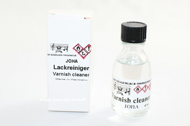 JOHA VARNISH CLEANER　ニスクリーナー 30 ml プロ製作家向けの弦楽器クリーナーです。 松脂の汚れを取り、ニスを保護します。よく振ってからご使用ください。 ドイツ製レターパックでの発送を予定しております。その他の商品との同梱大歓迎します。