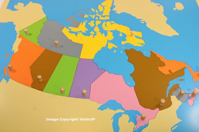 モンテッソーリ　カナダ地図　パズル　Montessori Puzzle Map of Canada 知育玩具 2