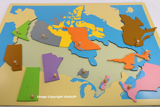 モンテッソーリ　カナダ地図　パズル　Montessori Puzzle Map of Canada 知育玩具 3