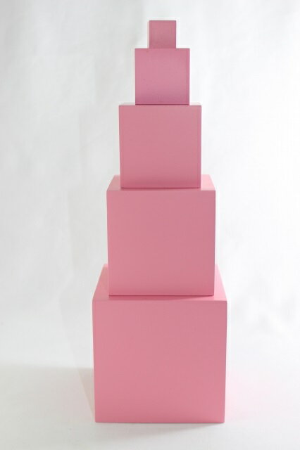 モンテッソーリ　ピンクタワー　♪5 ステップ　プレミアム♪　Montessori Pink Tower　知育玩具 2