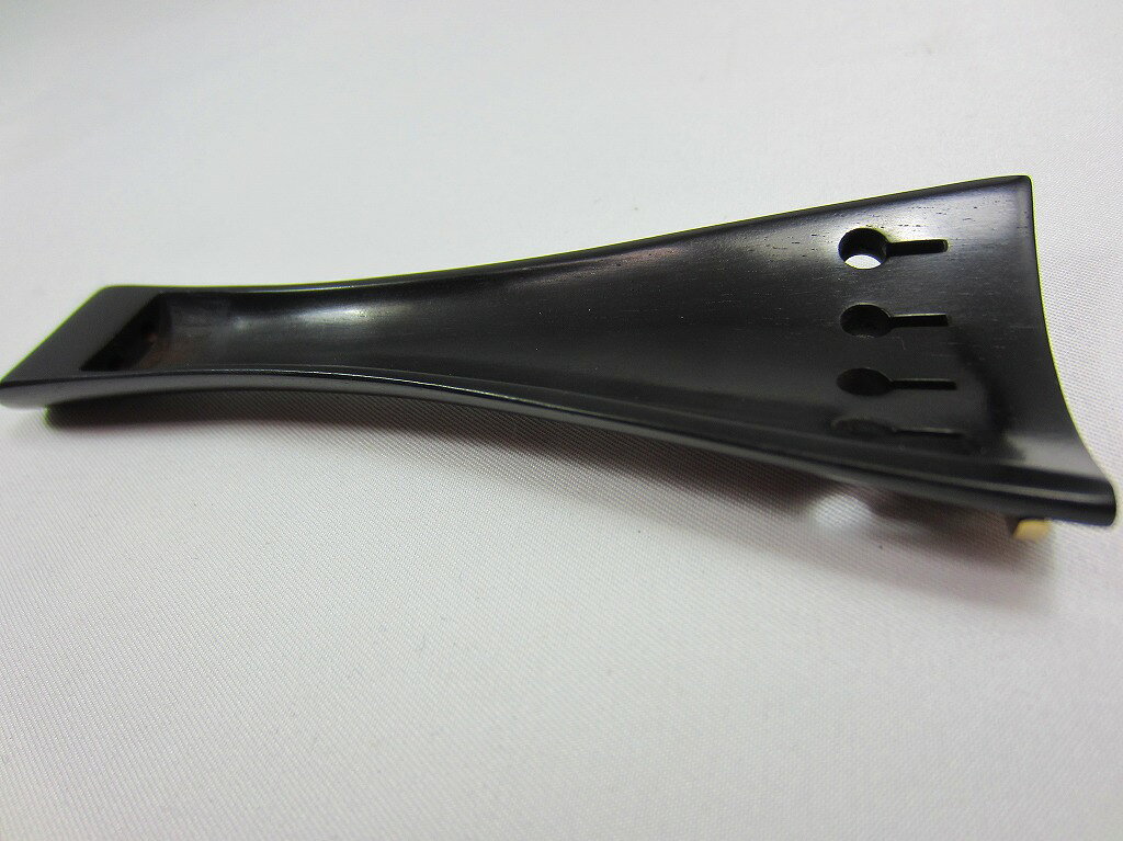 黒檀のテールピース、ホロー（Hollow、空洞)型、ゴールド・フレット、ラウンド型