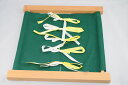 モンテッソーリ　着衣枠　蝶結び　リボン結び　【エコノミー】　Montessori Ribbon Tying Dressing Frame　知育玩具