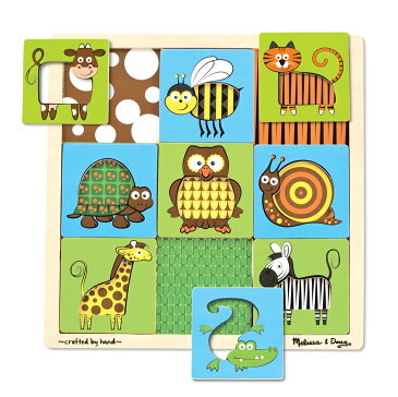 メリッサ&ダグ　透き通りパズル 動物　木製　Melissa & Doug Peek-Through Pattern Puzzle Animals