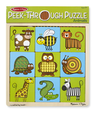 メリッサ&ダグ　透き通りパズル 動物　木製　Melissa & Doug Peek-Through Pattern Puzzle Animals