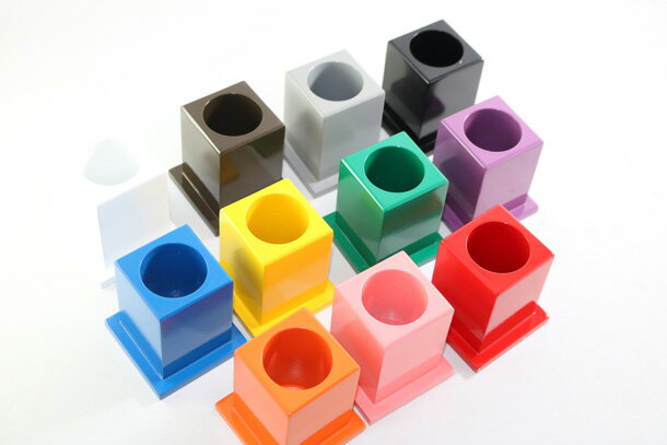 モンテッソーリ　色鉛筆立てセット　♪11色♪　Montessori Set of 11 Colored Pencil Holders 知育玩具 3