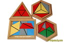 【プレミアム・ライン】モンテッソーリ　構成三角形 　♪4箱フルセット♪　Montessori Constructive Triangles