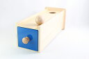 モンテッソーリ　引き出し付玉入れ　Montessori Object Permanence Box with Drawer 知育玩具