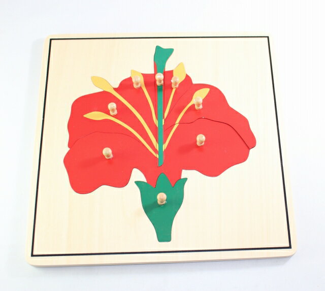 モンテッソーリ　花パズル　Montessori Flower Puzzle 知育玩具