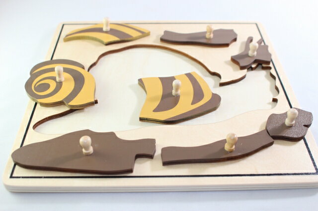 モンテッソーリ　かたつむりパズル　Montessori Snail Puzzle 知育玩具 2