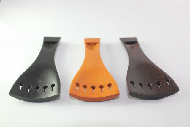 5弦用バイオリン・テールピース　ラウンド型　3種（黒檀、紫檀、柘植）