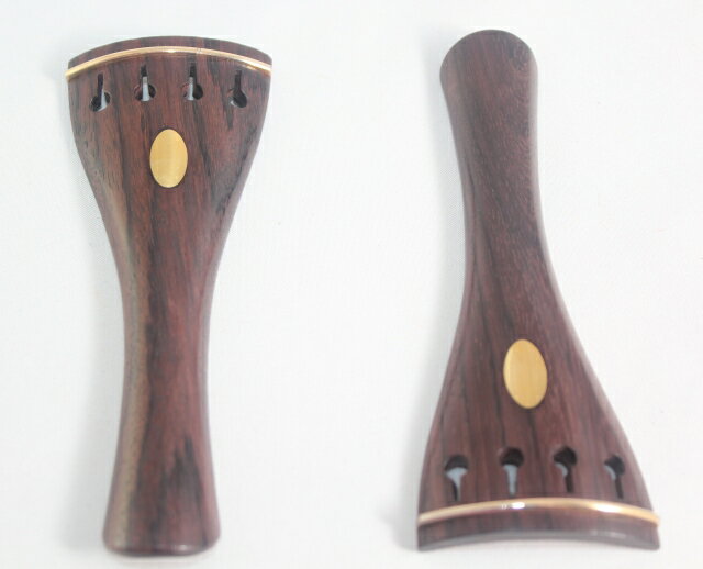 紫檀のテールピース、ラウンド型、ゴールド・フレット、パール・オリーブ