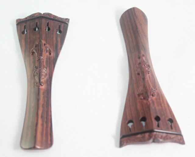 彫刻装飾　紫檀テールピース、ヒル型、ブラック・フレット #2