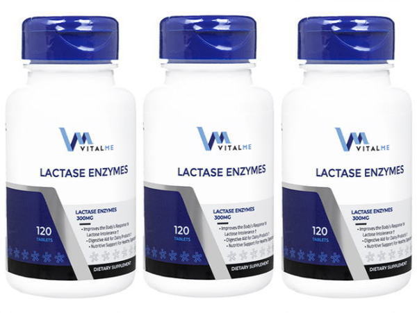 バイタルミー ラクターゼエンザイム300mg120粒(バイタルミー)2本+1本Free 1セット VitalMe Lactase Enzyme