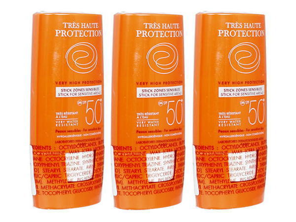 アベンヌ ハイプロテクション・センシブルゾーン・スティックSPF50+_8g ×3本（日焼け止め） (敏感肌にも使用可） (Avene) Sun Care Sensitive Zones Stick SPF50