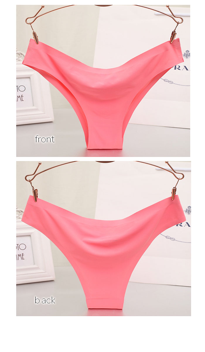 【M~XL】大きいサイズあり/シームレスブラジリアンカットショーツ/ハーフバックTバック