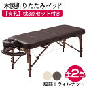 ネチュラ Flat Memory フラットメモリー ブラウン ベージュ 脚部 ウォルナット 木製折り畳みベッド 枕3点セット付き