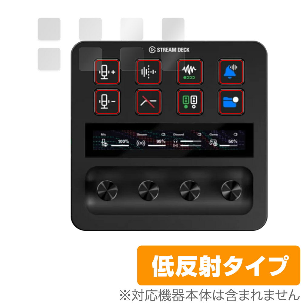 Elgato STREAM DECK + (LCDキー部分) 保護 フィルム OverLay Plus エルガト ストリームデック 液晶保護 アンチグレア 反射防止 指紋防止 ミヤビックス OLSTREAMDECKPS/12