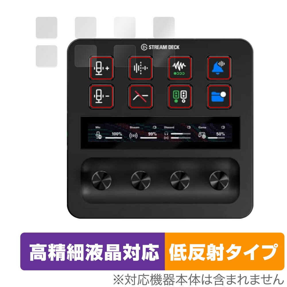 Elgato STREAM DECK LCDキートップ部 保護 フィルム OverLay Plus Lite ストリームデック 高精細液晶対応 アンチグレア 反射防止