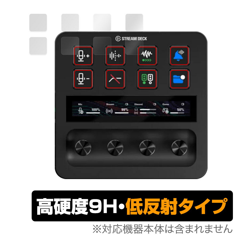 Elgato STREAM DECK LCDキートップ部 保護 フィルム OverLay 9H Plus エルガト ストリームデック 9H 高硬度 アンチグレア 反射防止