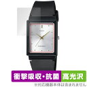 CASIO Collection STANDARD MQ-27 MQ-38 保護フィルム OverLay Absorber 高光沢 for カシオ コレクション スタンダード 衝撃吸収 抗菌(2)