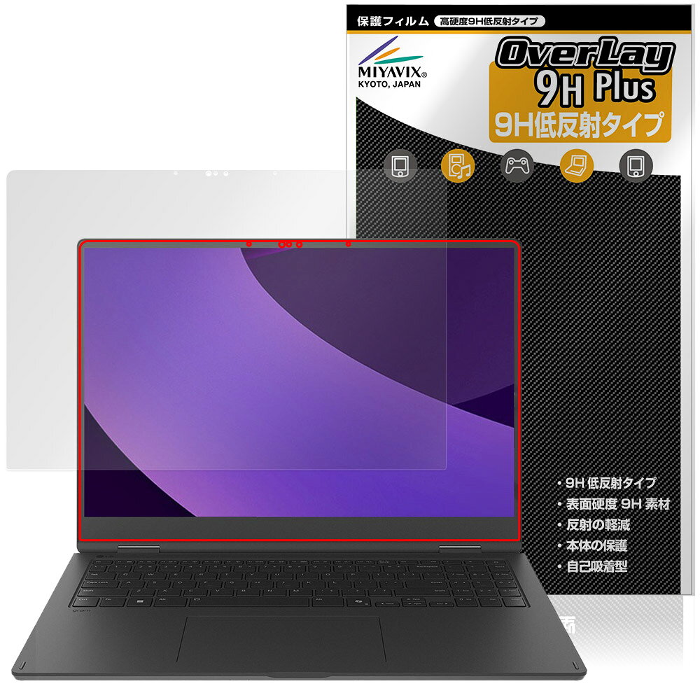 LG gram Pro 2in1 25年モデル 保護フィルム OverLay 9H Plus for エルジー ノートパソコン グラム 9H 高硬度 アンチグレア 反射防止
